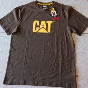 CAT (Caterpillar) Logo T-shirt in brown